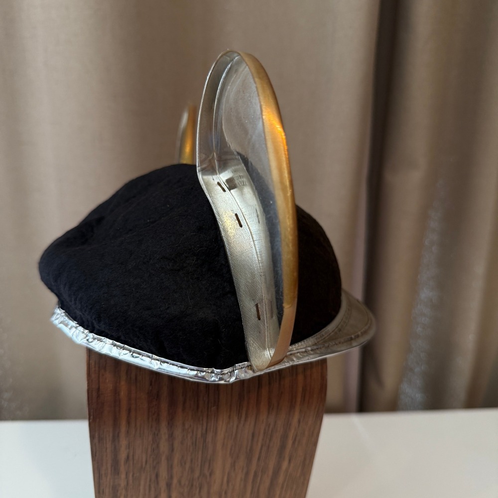 Disneyland 25th Anniversary Disney Mouse Ear Cap Black Gold Silver Metallic - Picture 5 of 6